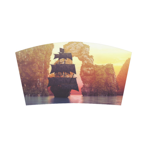 2 A pirate ship off an island at a sunset Bandeau Top