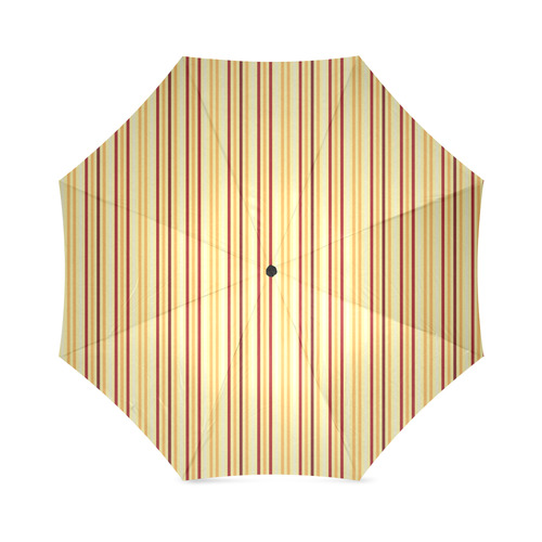 Yellow With Orange Stripes Pattern Foldable Umbrella (Model U01)