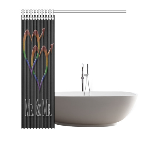 Mr. and Mr. Gay Pride Shower Curtain 72"x72"