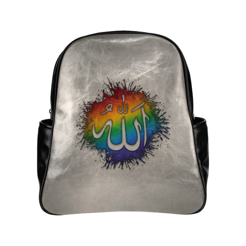 Rainbow Allah Multi-Pockets Backpack (Model 1636)