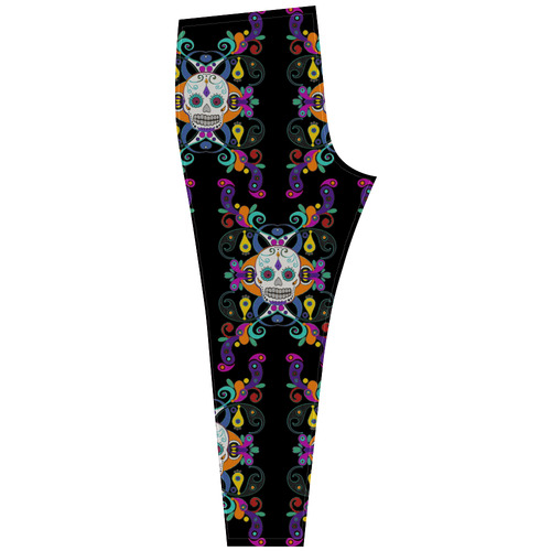 Día De Los Muertos Skulls Ornaments multicolored Cassandra Women's Leggings (Model L01)