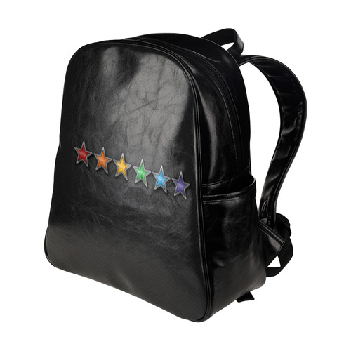 Rainbow Stars Multi-Pockets Backpack (Model 1636)