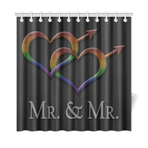 Mr. and Mr. Gay Pride Shower Curtain 72"x72"