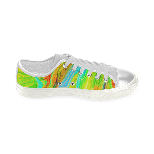 Happy Multicolor Painting Women's Classic Canvas Shoes (Model 018)