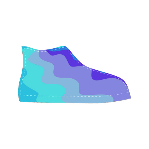 Blue Waves. Inspired by the Magic Island of Gotland. Men’s Classic High Top Canvas Shoes (Model 017)
