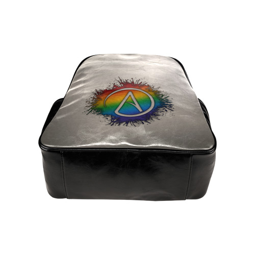 Rainbow Atheist Symbol Multi-Pockets Backpack (Model 1636)