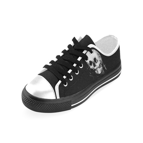 All Is Vanity Halloween Life, Death, and Existence Men's Classic Canvas Shoes (Model 018)