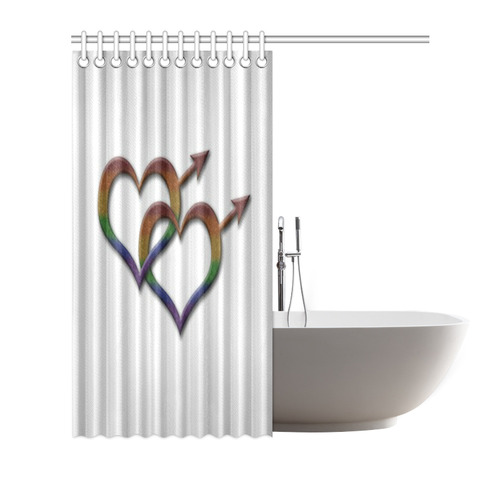 Rainbow Male Gender Symbols Shower Curtain 72"x72"