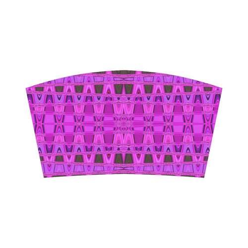 Bright Pink Black Abstract Pattern Bandeau Top