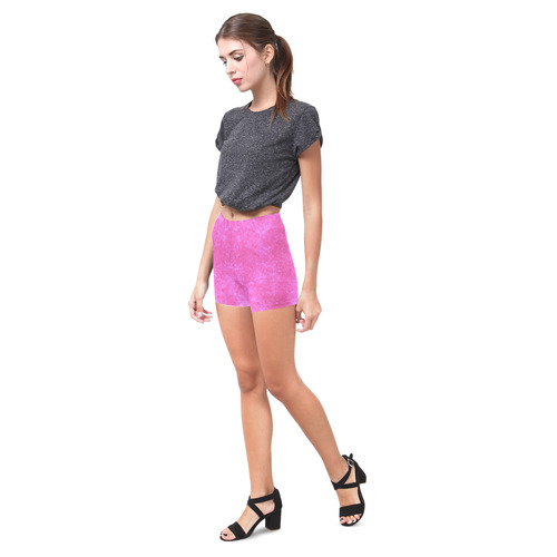 cracked pink Briseis Skinny Shorts (Model L04)