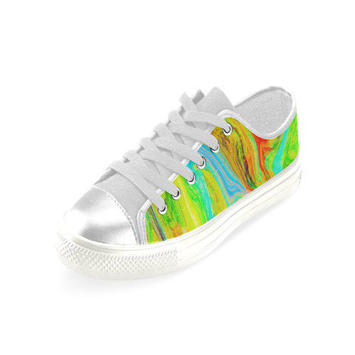 Happy Multicolor Painting Women's Classic Canvas Shoes (Model 018)