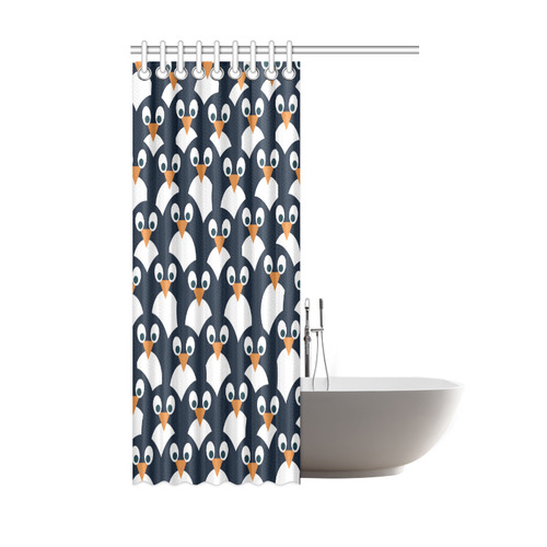Penguin Pattern Shower Curtain 48"x72"