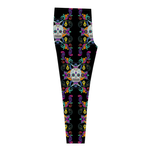 Día De Los Muertos Skulls Ornaments multicolored Cassandra Women's Leggings (Model L01)