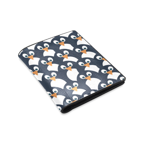 Penguin Pattern Men's Leather Wallet (Model 1612)