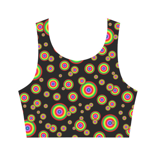 Neon Colored different sized targets Women's Crop Top (Model T42)