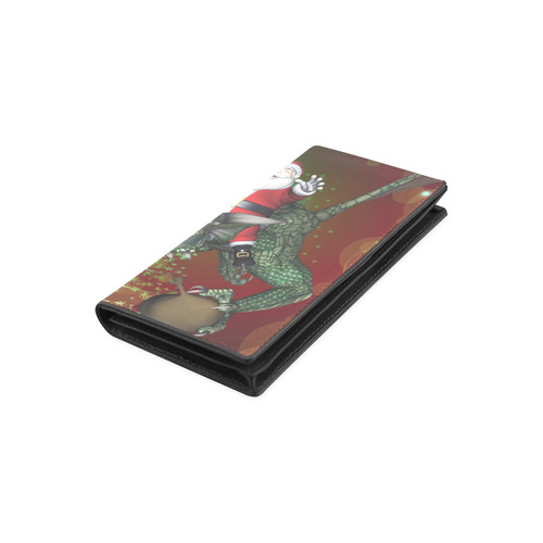 Santa Claus with dragon Women's Leather Wallet (Model 1611)