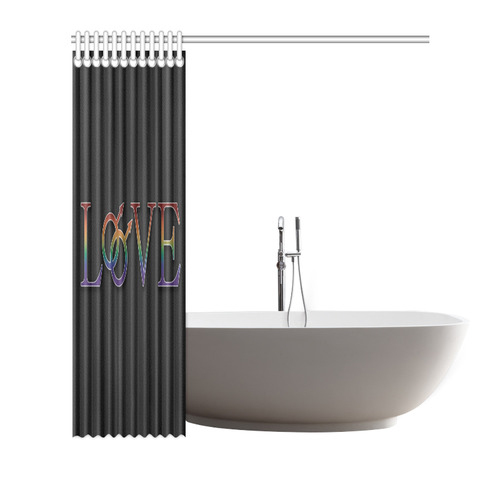 Gay Pride Rainbow love Shower Curtain 72"x72"