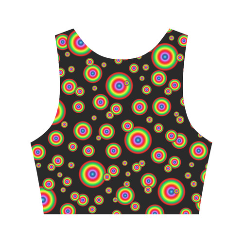 Neon Colored different sized targets Women's Crop Top (Model T42)
