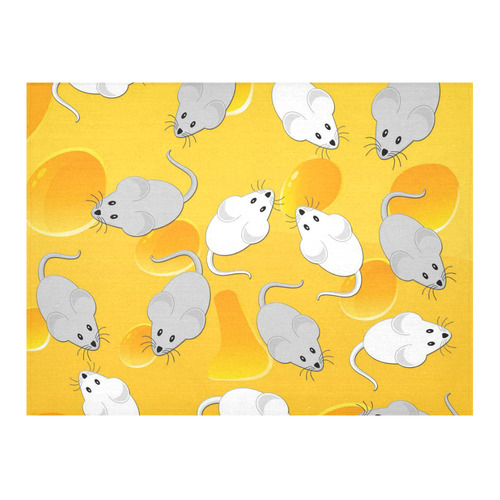 mice on cheese Cotton Linen Tablecloth 52"x 70"