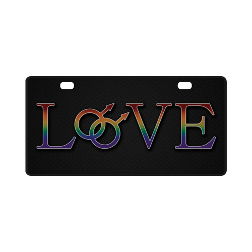 Gay Pride Rainbow love License Plate
