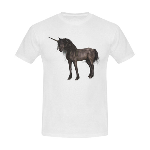 Dreamy Unicorn with brown grunge background Men's Slim Fit T-shirt (Model T13)