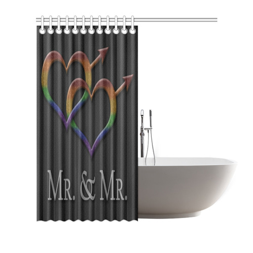 Mr. and Mr. Gay Pride Shower Curtain 72"x72"
