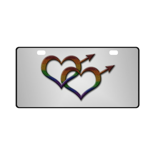 Rainbow Male Gender Symbols License Plate