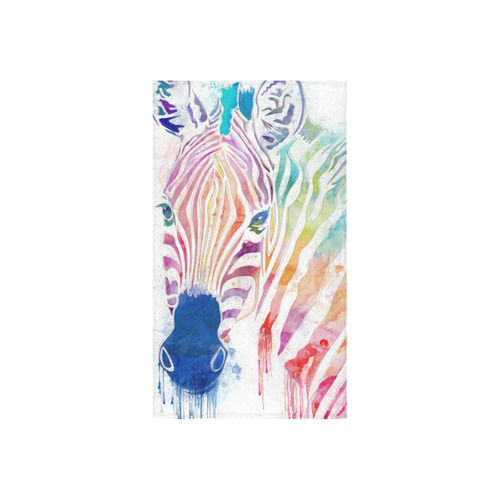 rainbow zebra Custom Towel 16"x28"