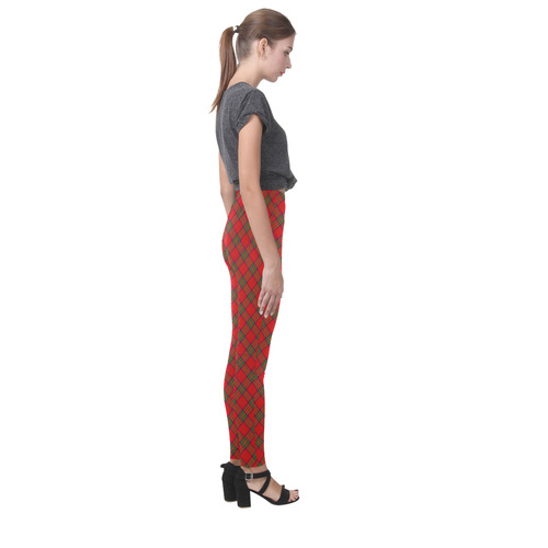 Red Tartan Plaid Pattern Cassandra Women's Leggings (Model L01)