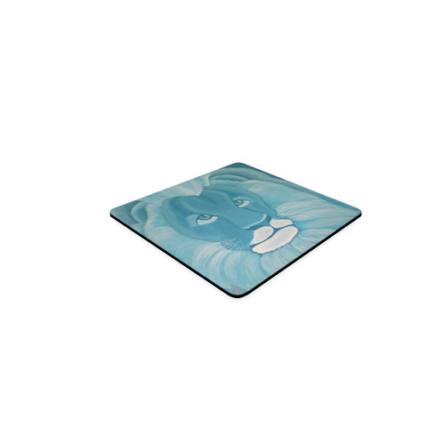 Turquoise Lion Square Coaster