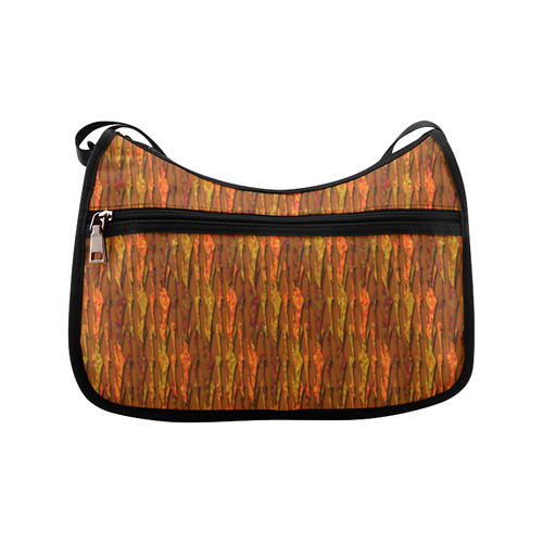 Abstract Strands of Fall Colors - Brown, Orange Crossbody Bags (Model 1616)