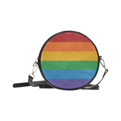 Rainbow Pride Flag Round Sling Bag (Model 1647)