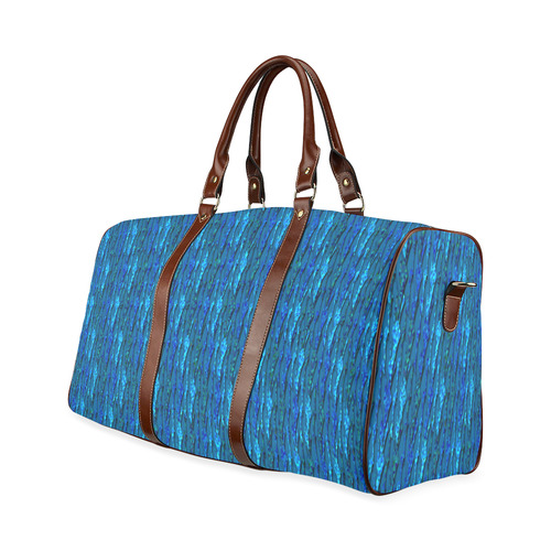 Abstract Scales of Blue Strands Waterproof Travel Bag/Small (Model 1639)