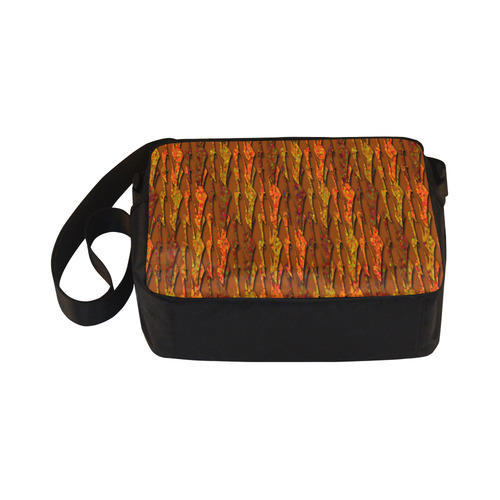 Abstract Strands of Fall Colors - Brown, Orange Classic Cross-body Nylon Bags (Model 1632)