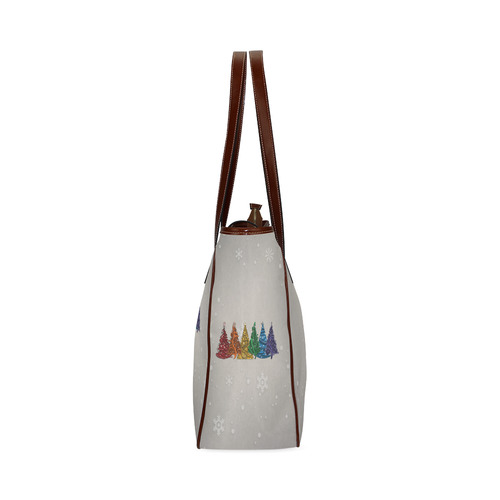 Rainbow Christmas Trees Classic Tote Bag (Model 1644)