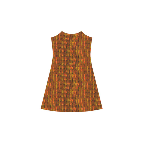 Abstract Strands of Fall Colors - Brown, Orange Alcestis Slip Dress (Model D05)