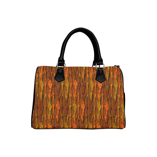 Abstract Strands of Fall Colors - Brown, Orange Boston Handbag (Model 1621)