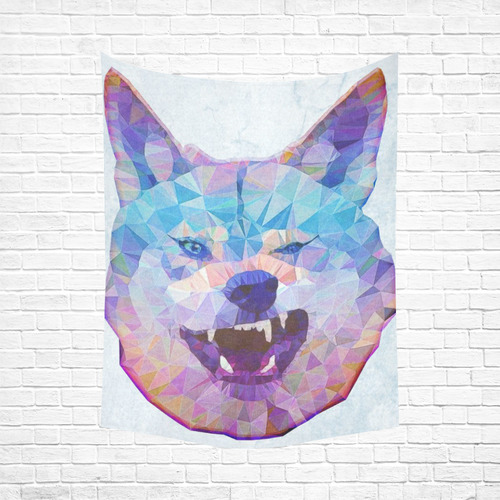 abstract wolf Cotton Linen Wall Tapestry 60"x 80"