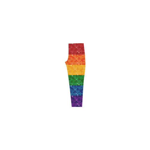 Rainbow Pixel Flag Capri Legging (Model L02)