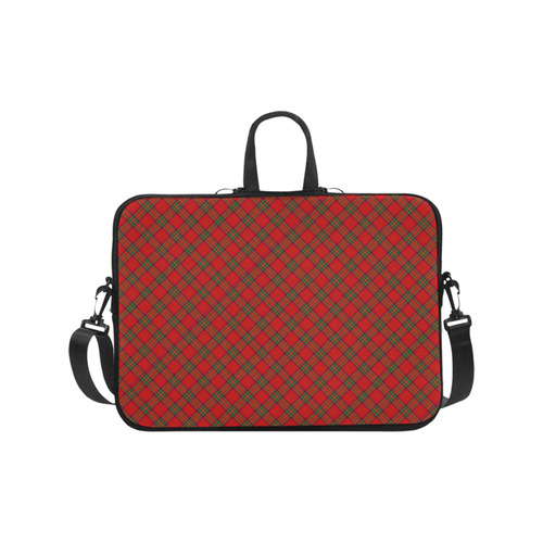 Red Tartan Plaid Pattern Laptop Handbags 17"