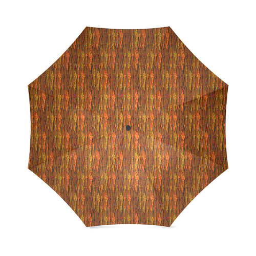 Abstract Strands of Fall Colors - Brown, Orange Foldable Umbrella (Model U01)