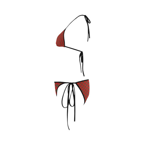 Red Tartan Plaid Pattern Custom Bikini Swimsuit