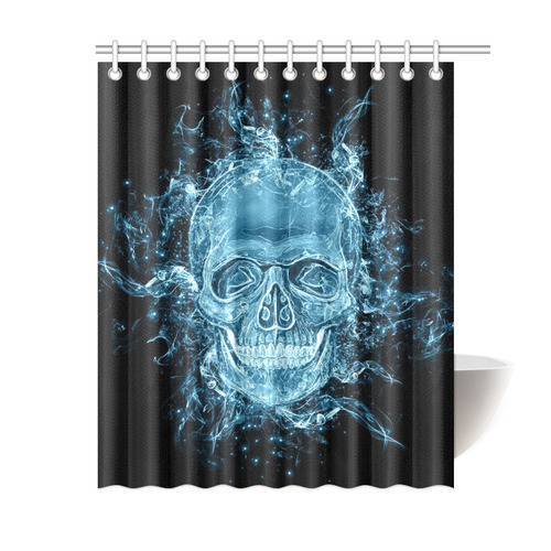 glowing skull Shower Curtain 60"x72"