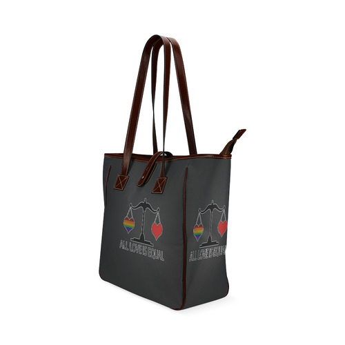 All Love is Equal with Rainbow Heart Classic Tote Bag (Model 1644)