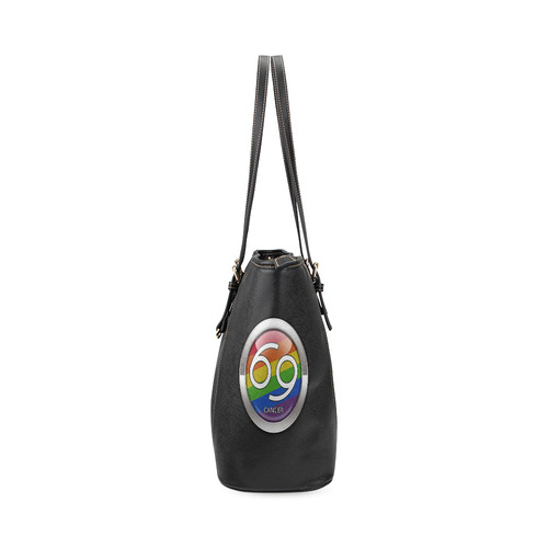 Cancer - LGBT Pride Rainbow Leather Tote Bag/Large (Model 1640)
