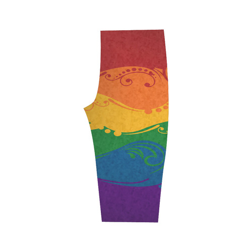 Ornamental Rainbow Flag Hestia Cropped Leggings (Model L03)