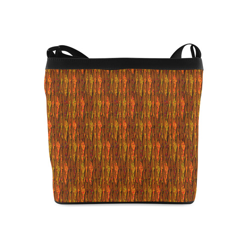 Abstract Strands of Fall Colors - Brown, Orange Crossbody Bags (Model 1613)