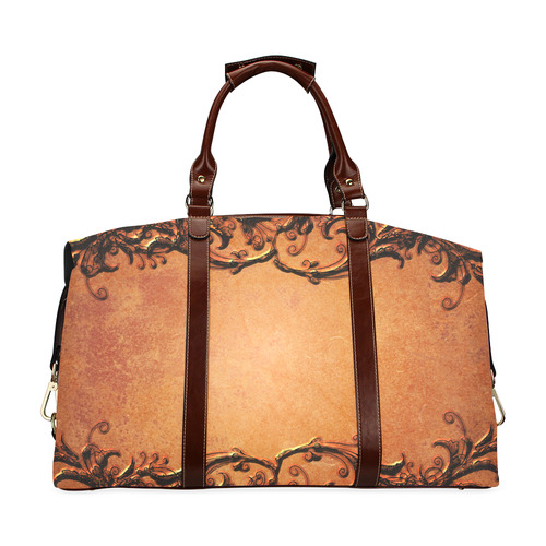 Decorative vintage design and floral elements Classic Travel Bag (Model 1643)