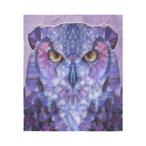 Polygon Owl Cotton Linen Wall Tapestry 51"x 60"