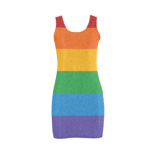 Rainbow Pride Flag Medea Vest Dress (Model D06)